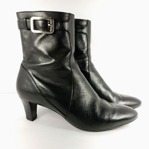 COLE HAAN Women's Ankle Boots Black Leather sz10.5